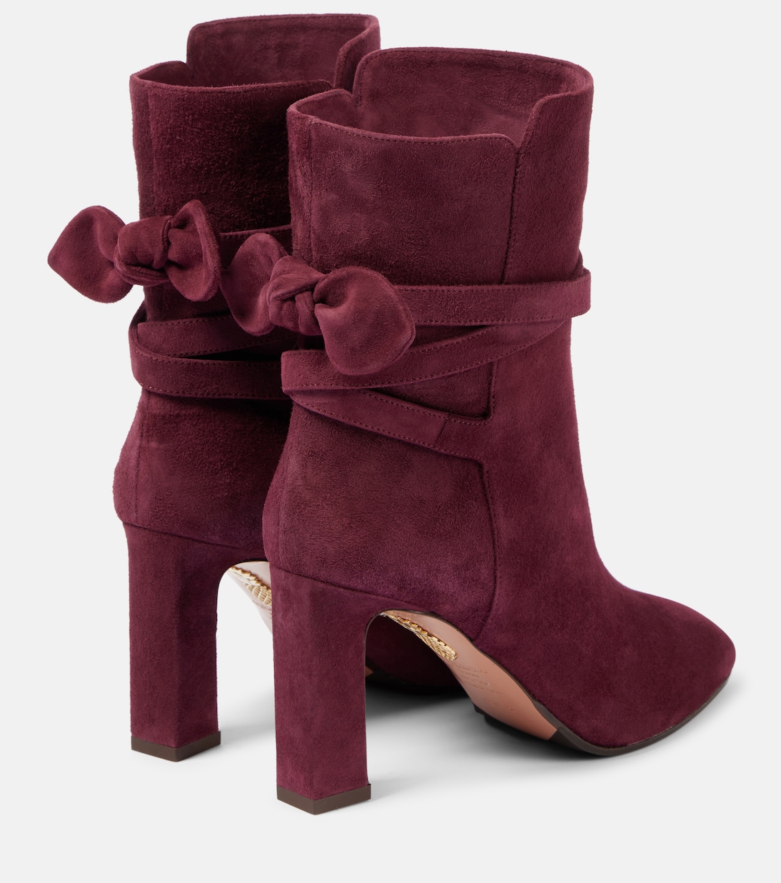 Stivaletti Very Bow Tie 85 in suede | Aquazzura