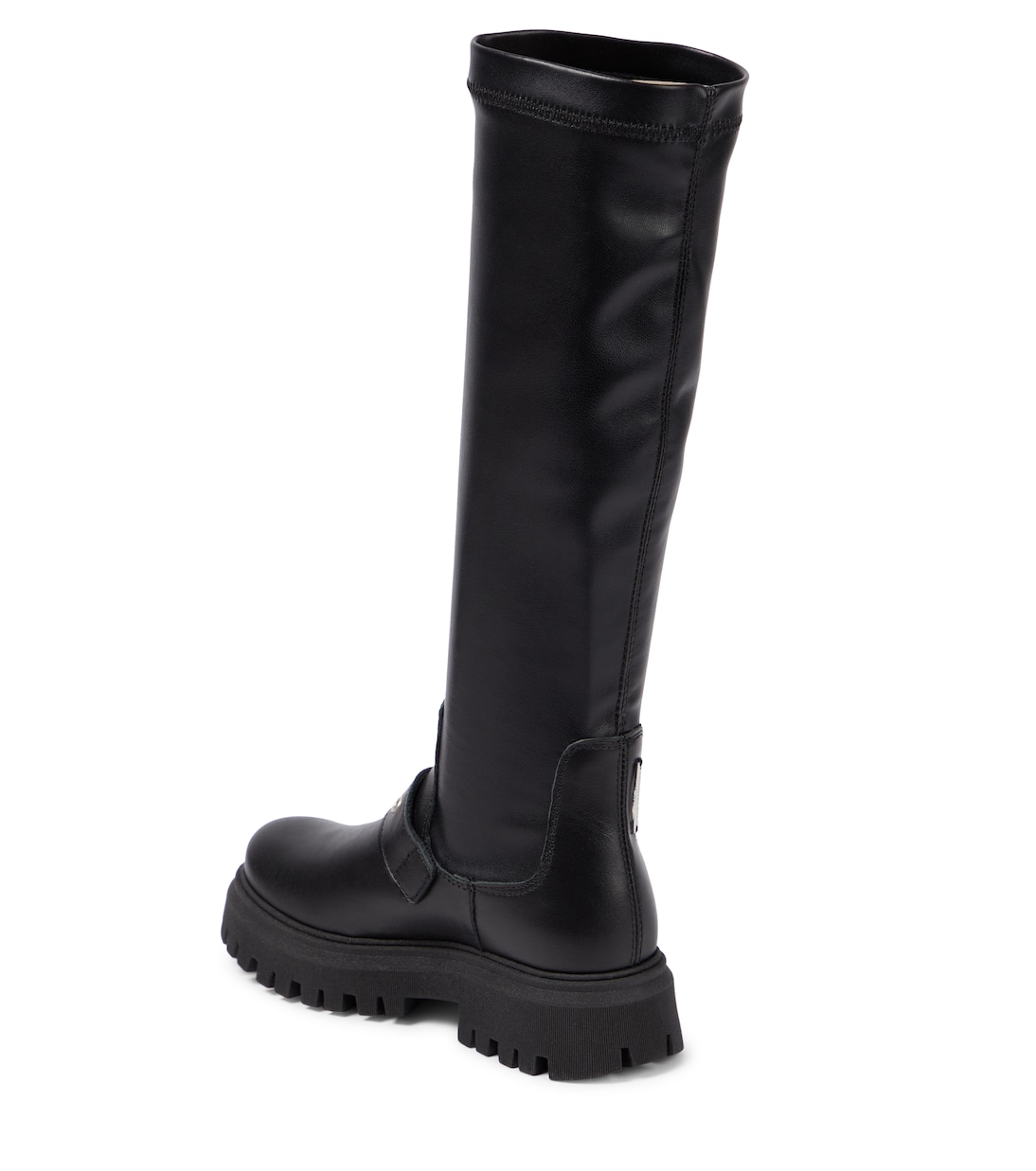 Leather knee-high boots | Monnalisa