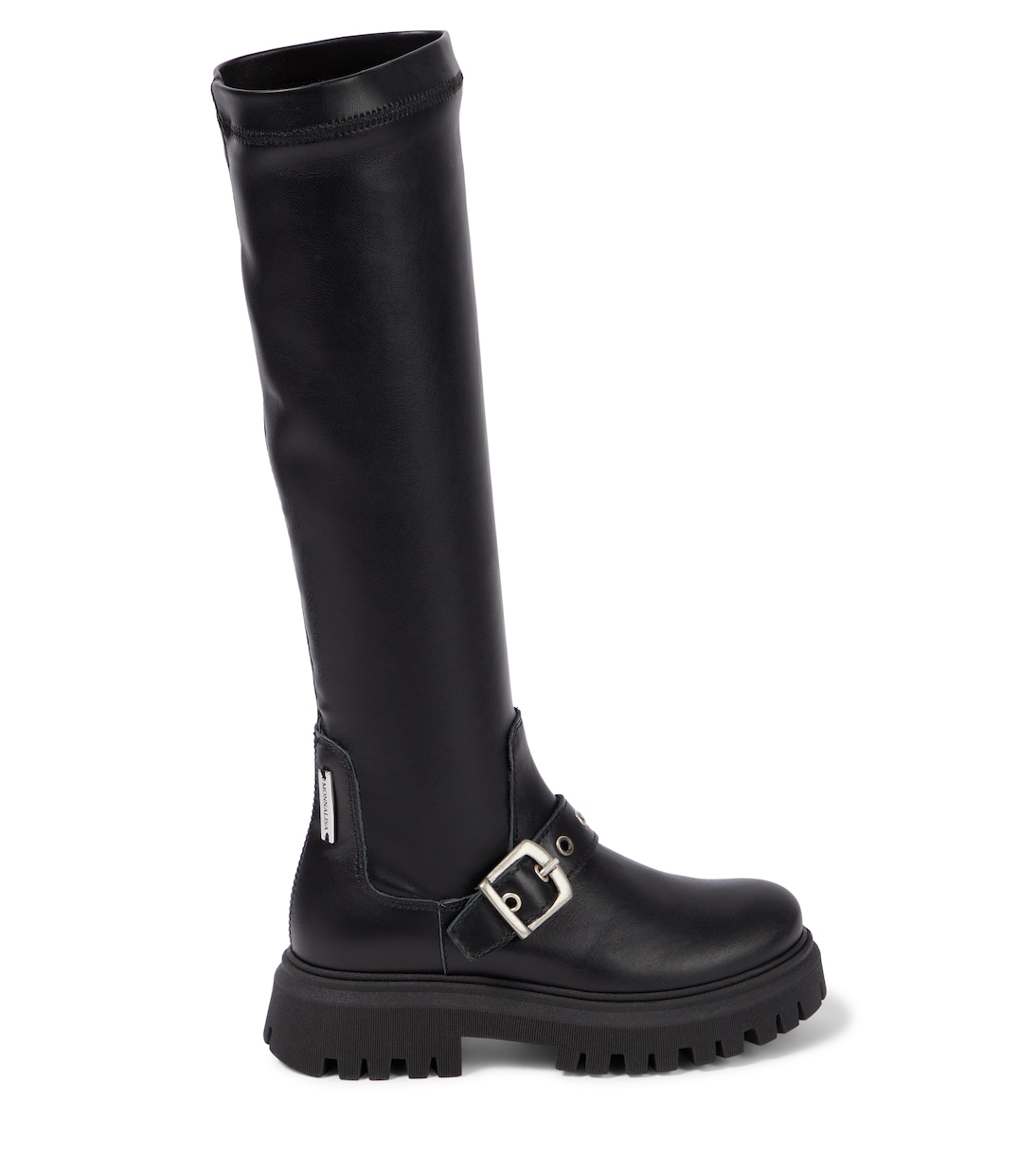 Leather knee-high boots | Monnalisa