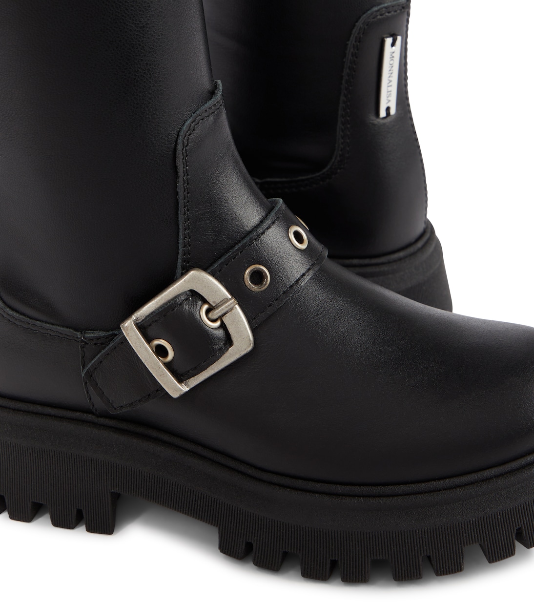 Leather knee-high boots | Monnalisa
