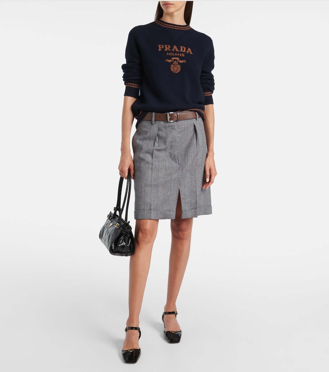 Midirock aus Wolle | Prada