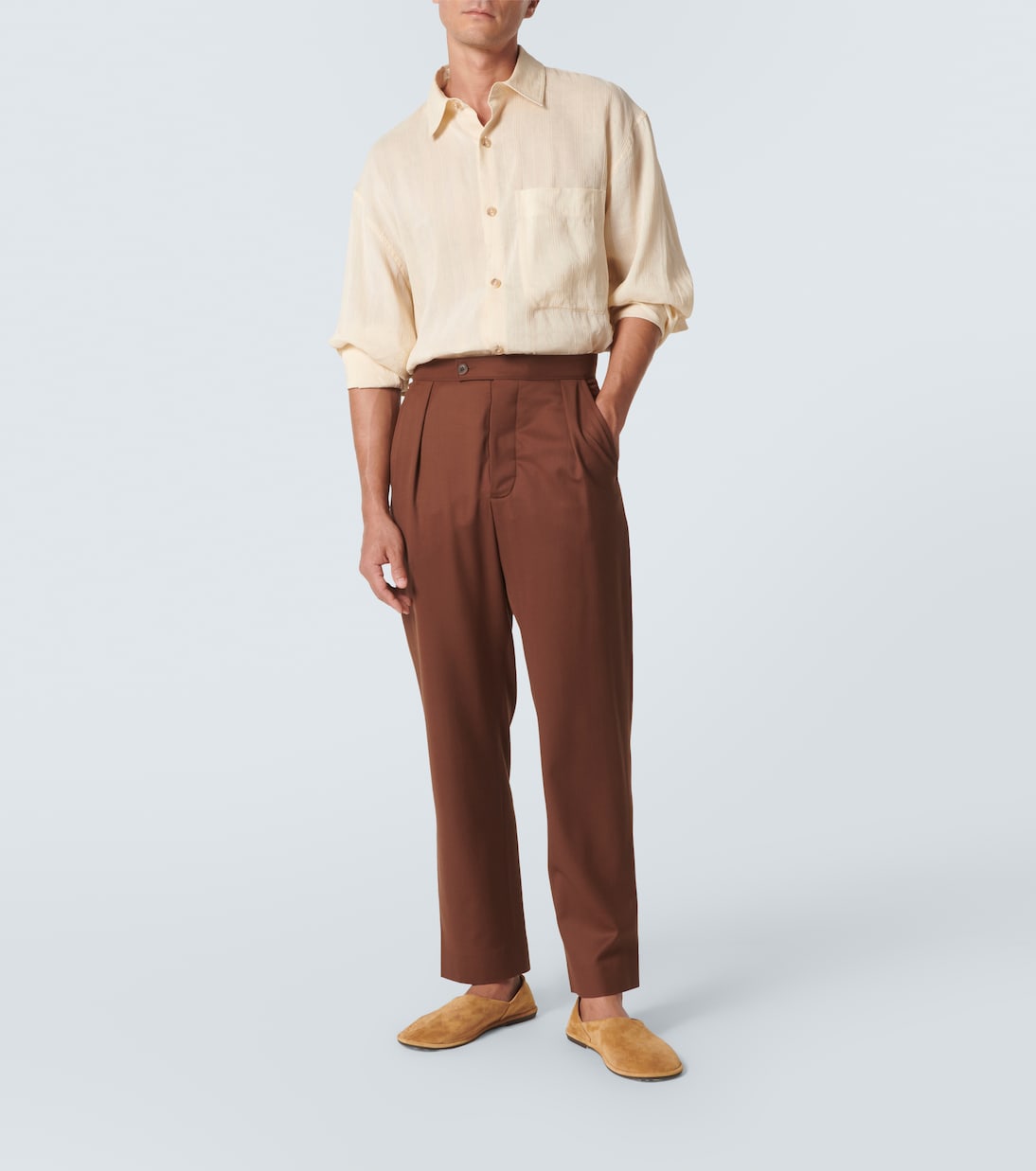 Pantalones rectos de lana | King & Tuckfield