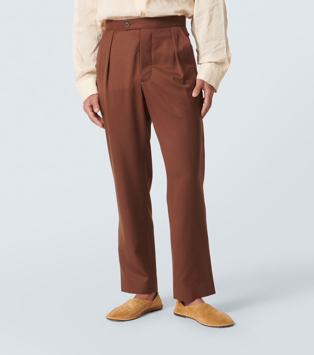 Pantalones rectos de lana | King & Tuckfield