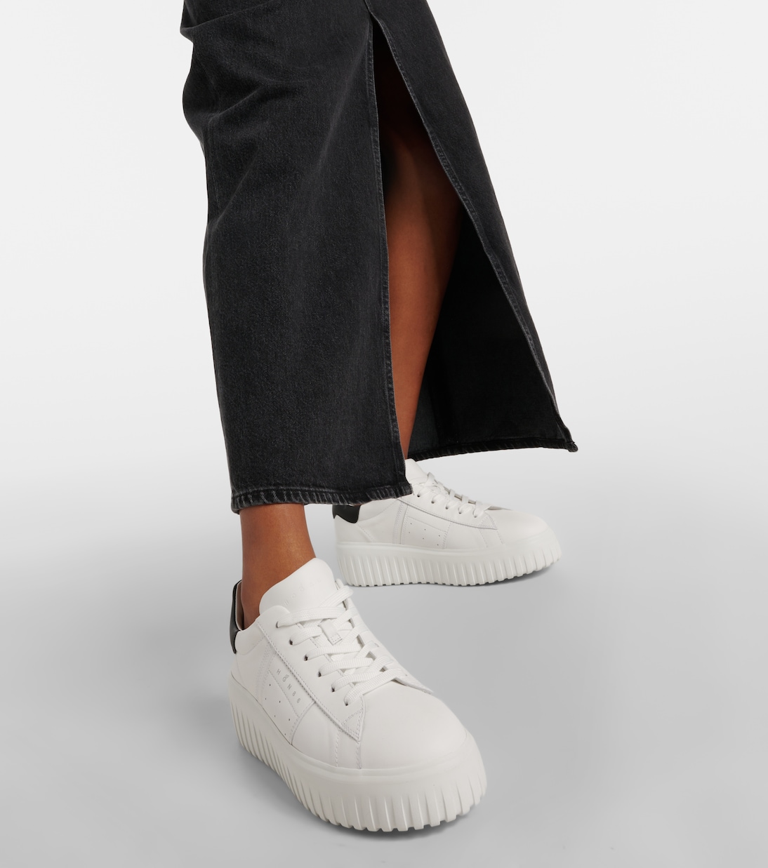 H-Stripes leather platform sneakers | Hogan