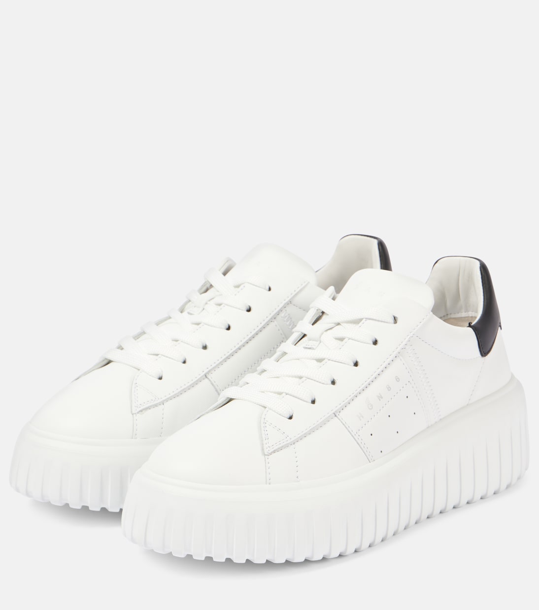 H-Stripes leather platform sneakers | Hogan