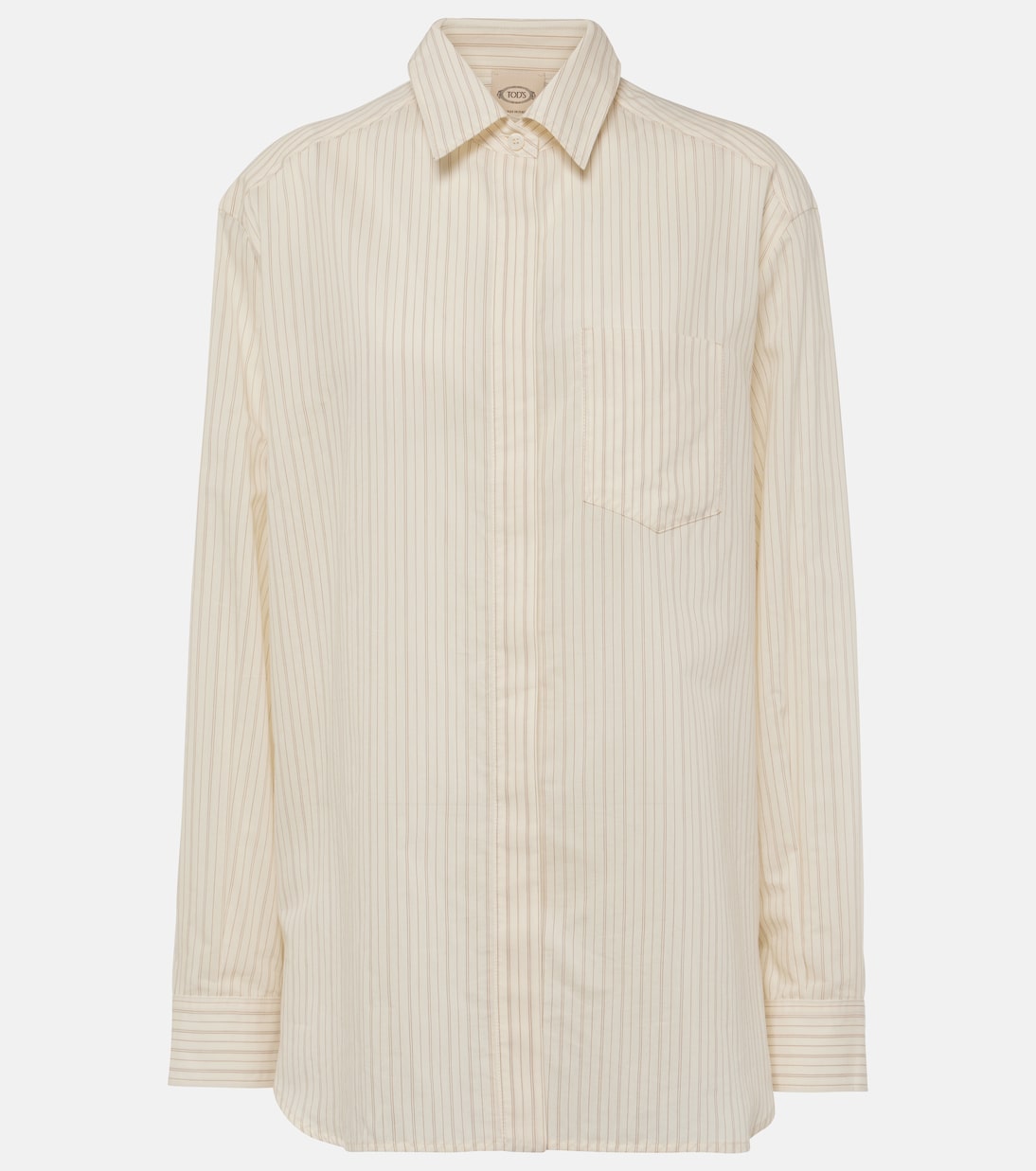 Camicia in cotone e seta a righe | Tod's