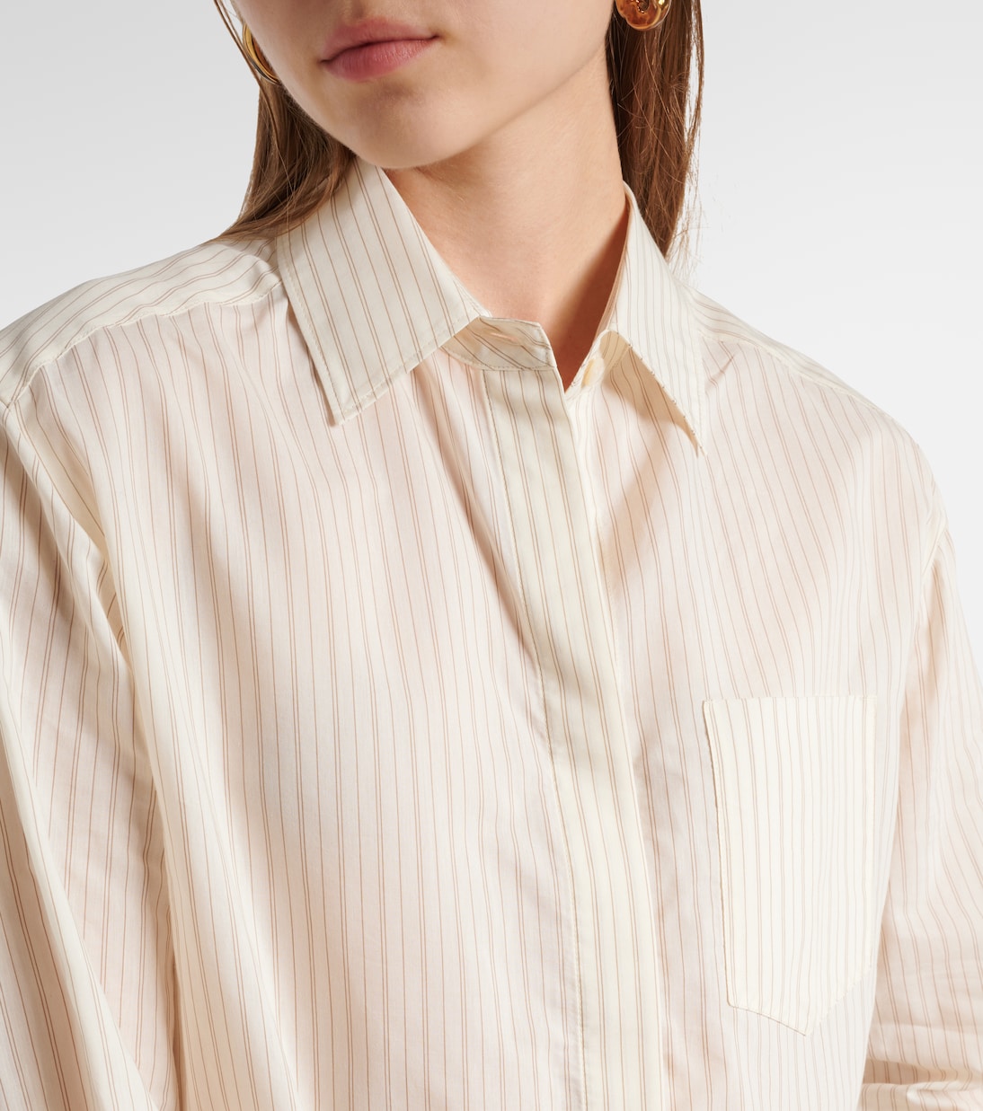Camicia in cotone e seta a righe | Tod's