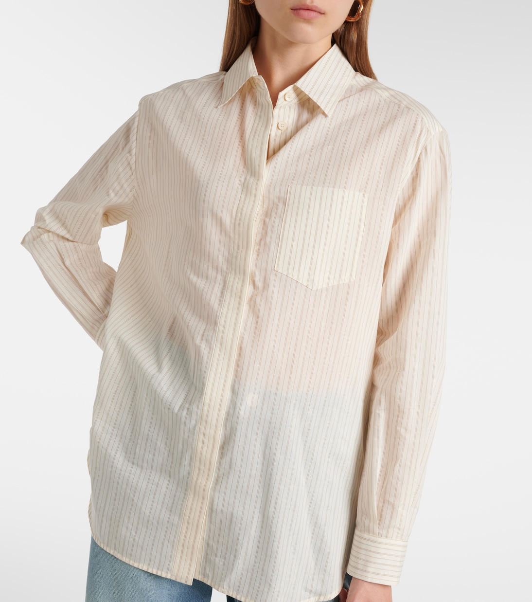 Camicia in cotone e seta a righe | Tod's