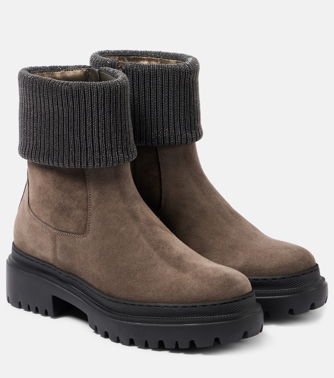 Bottines Chelsea Monili en daim | Brunello Cucinelli