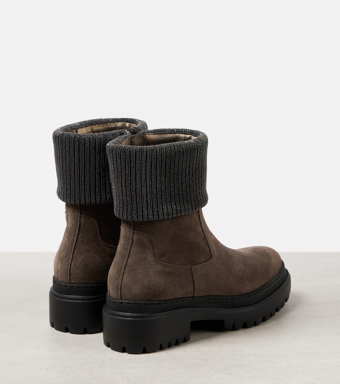 Bottines Chelsea Monili en daim | Brunello Cucinelli