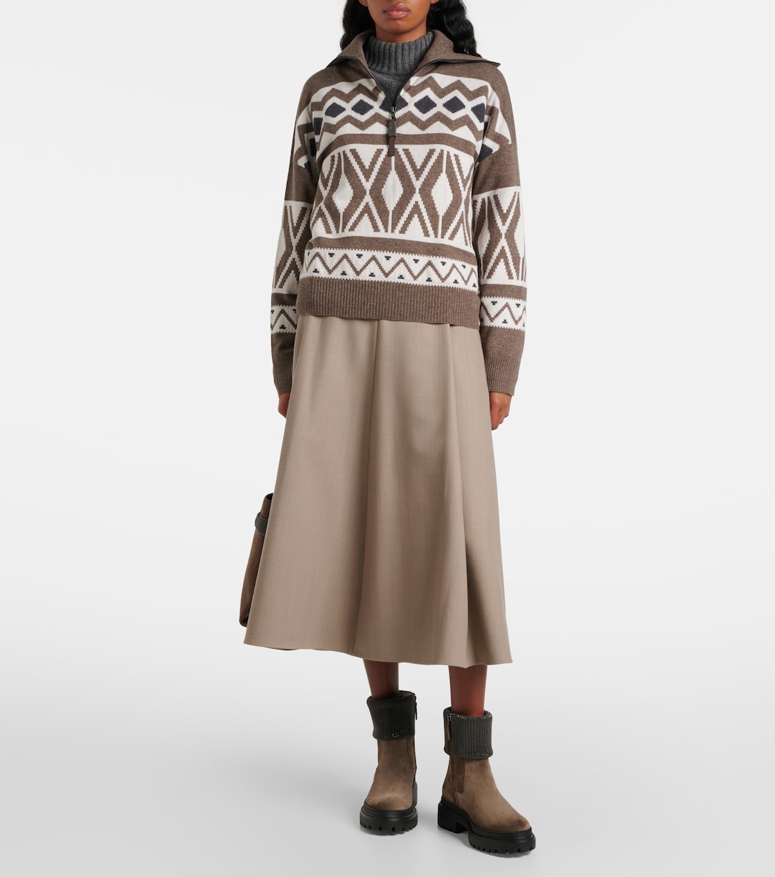 Bottines Chelsea Monili en daim | Brunello Cucinelli