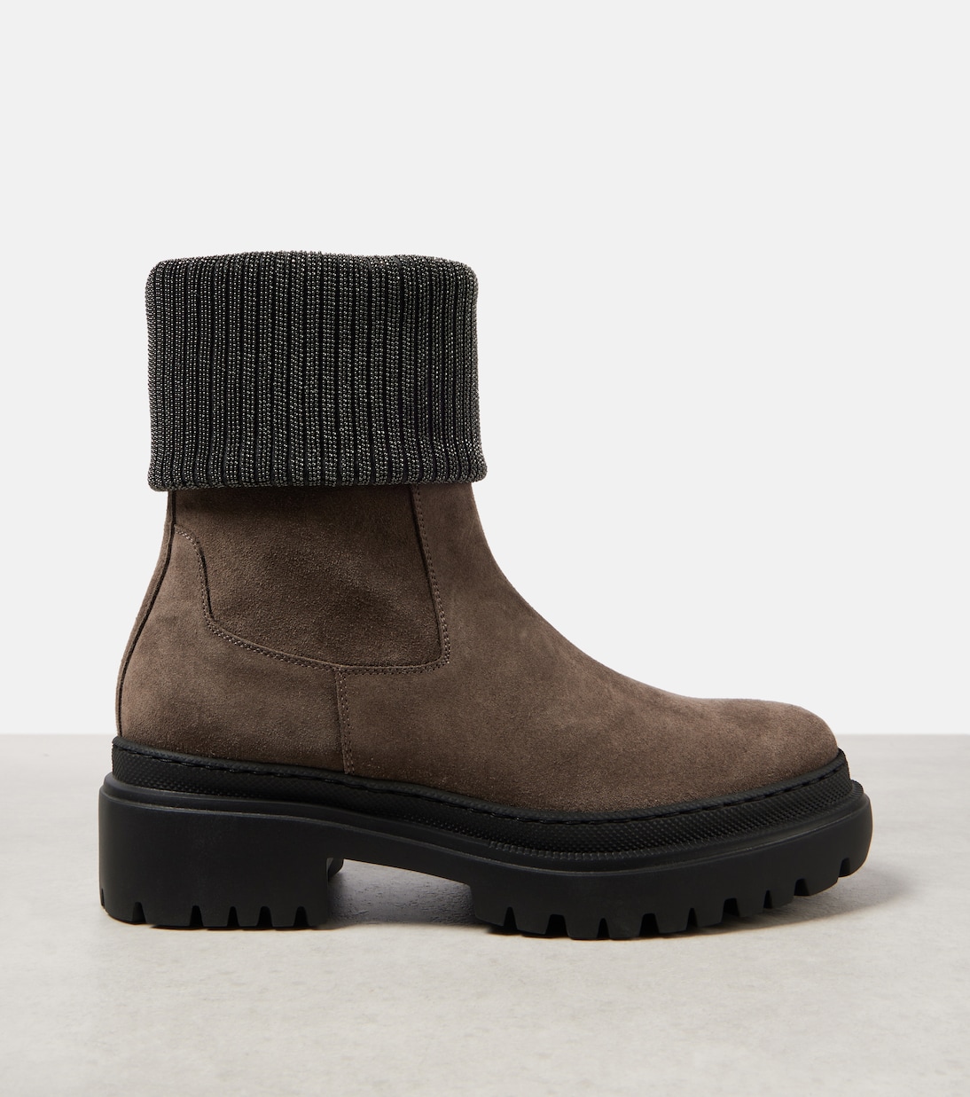 Bottines Chelsea Monili en daim | Brunello Cucinelli