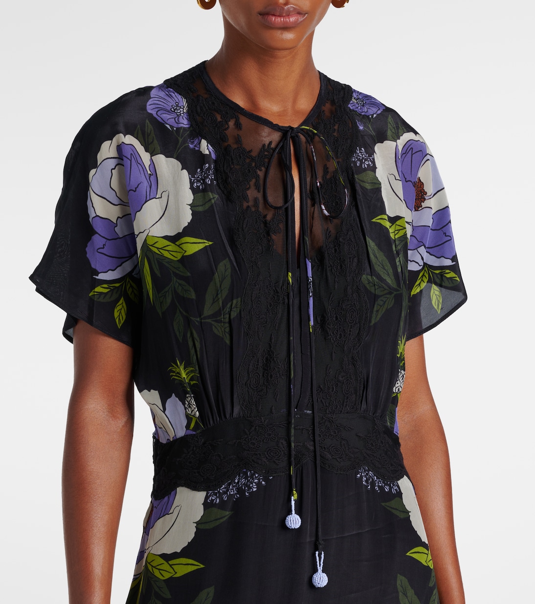 Bedrucktes Maxikleid Soft Garden | Farm Rio