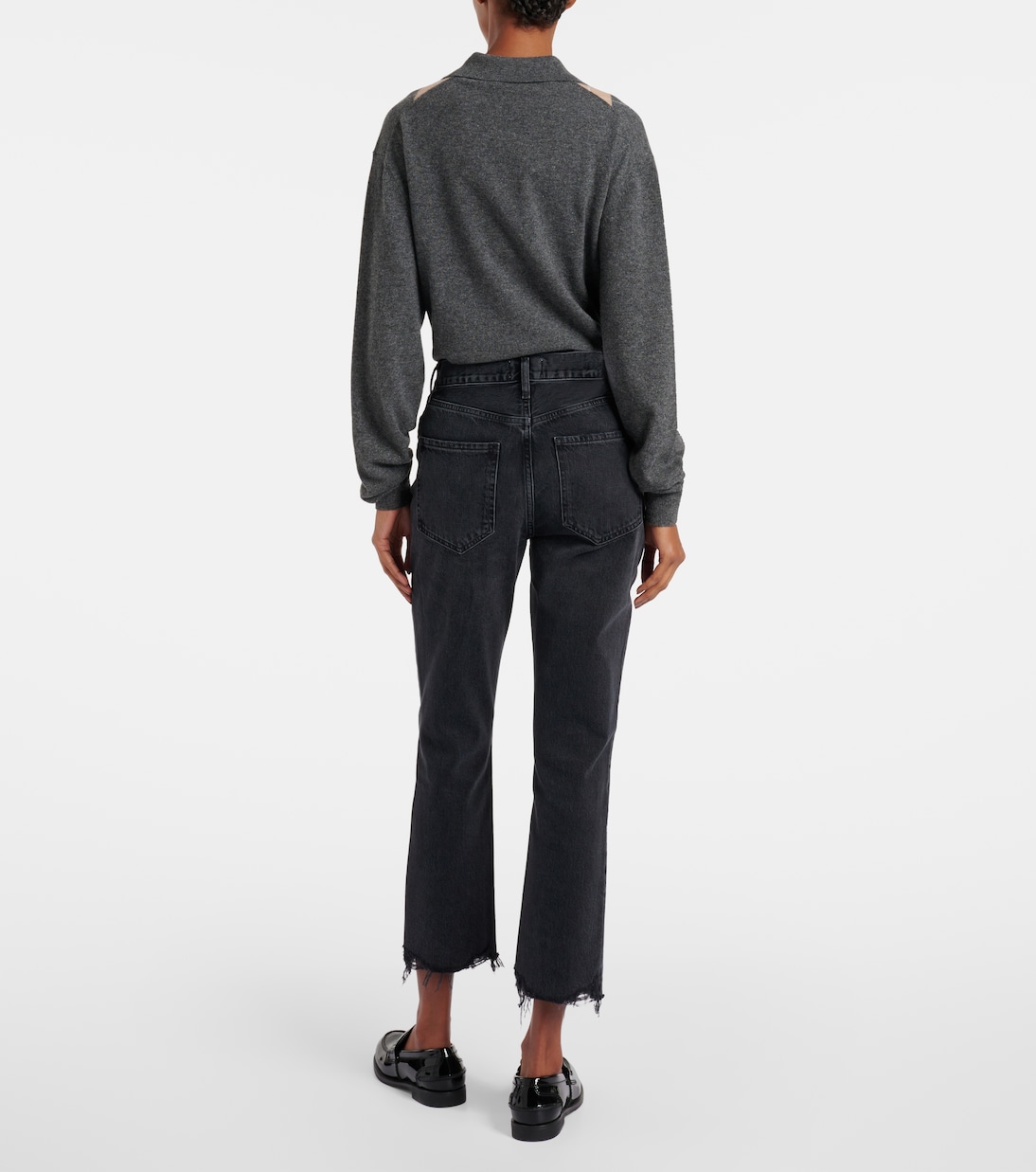Jeans rectos cropped Riley de tiro alto | Agolde