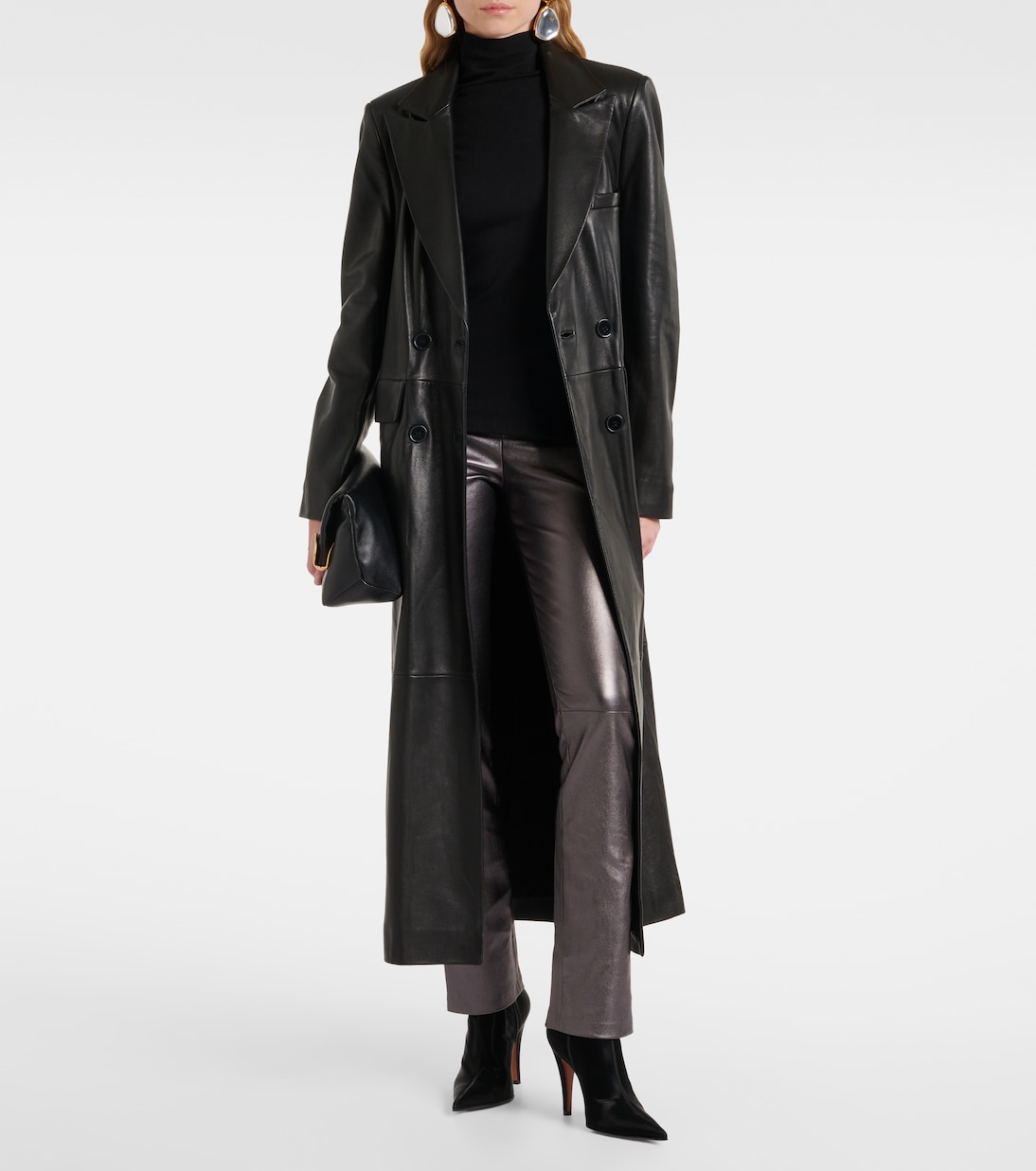 Pantalones flared JP Long de piel | Stouls