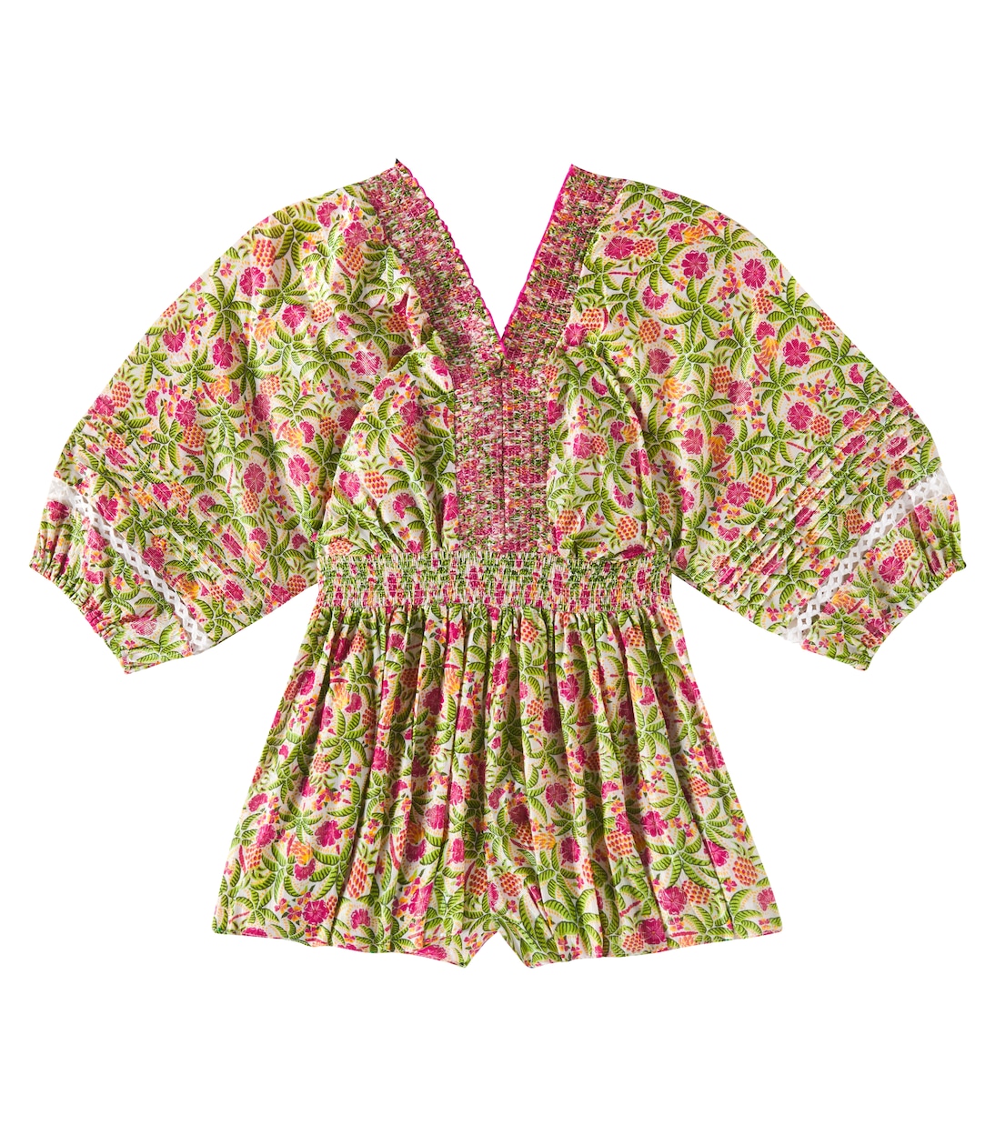 Chantal printed cotton-blend romper | Poupette St Barth Kids