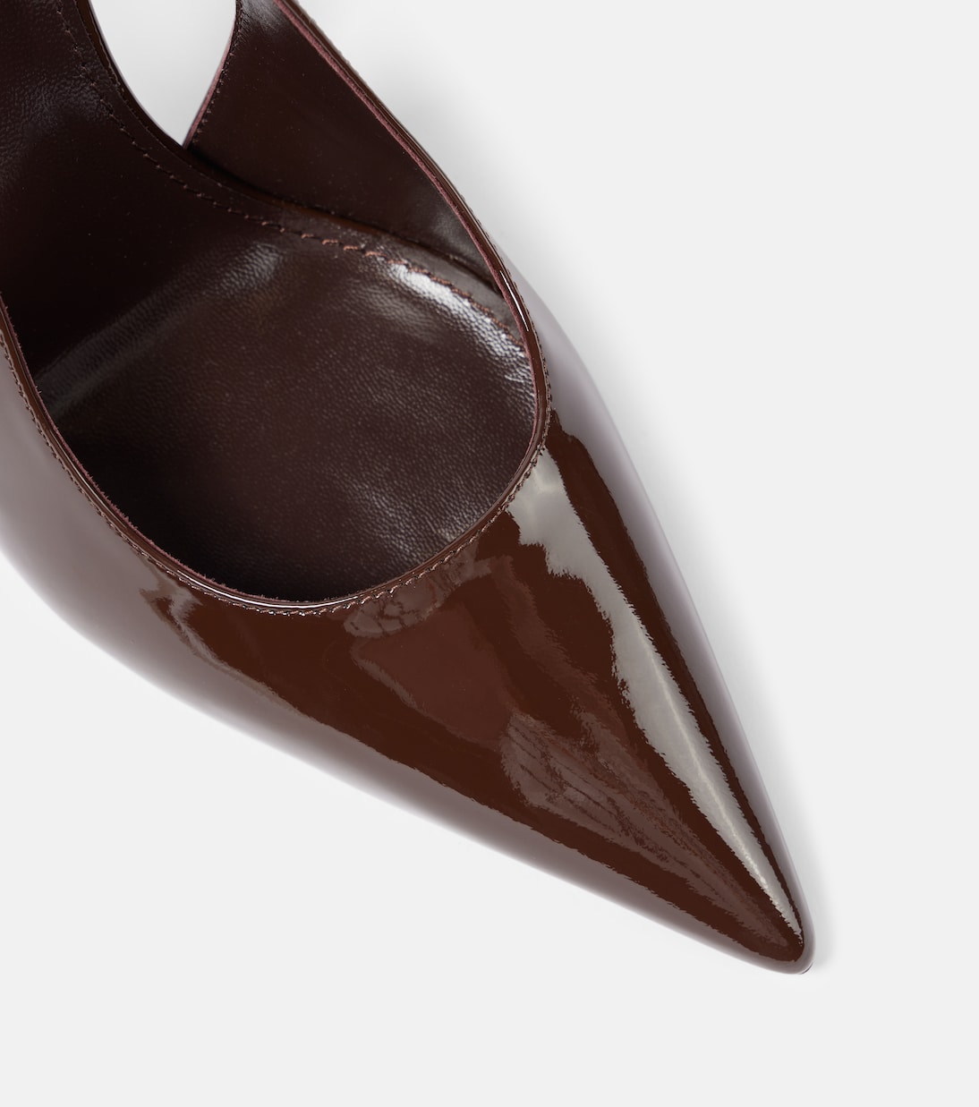 Scarpe con tacco Lidia 105 in vernice nera, stile slingback, design moderno per giovani