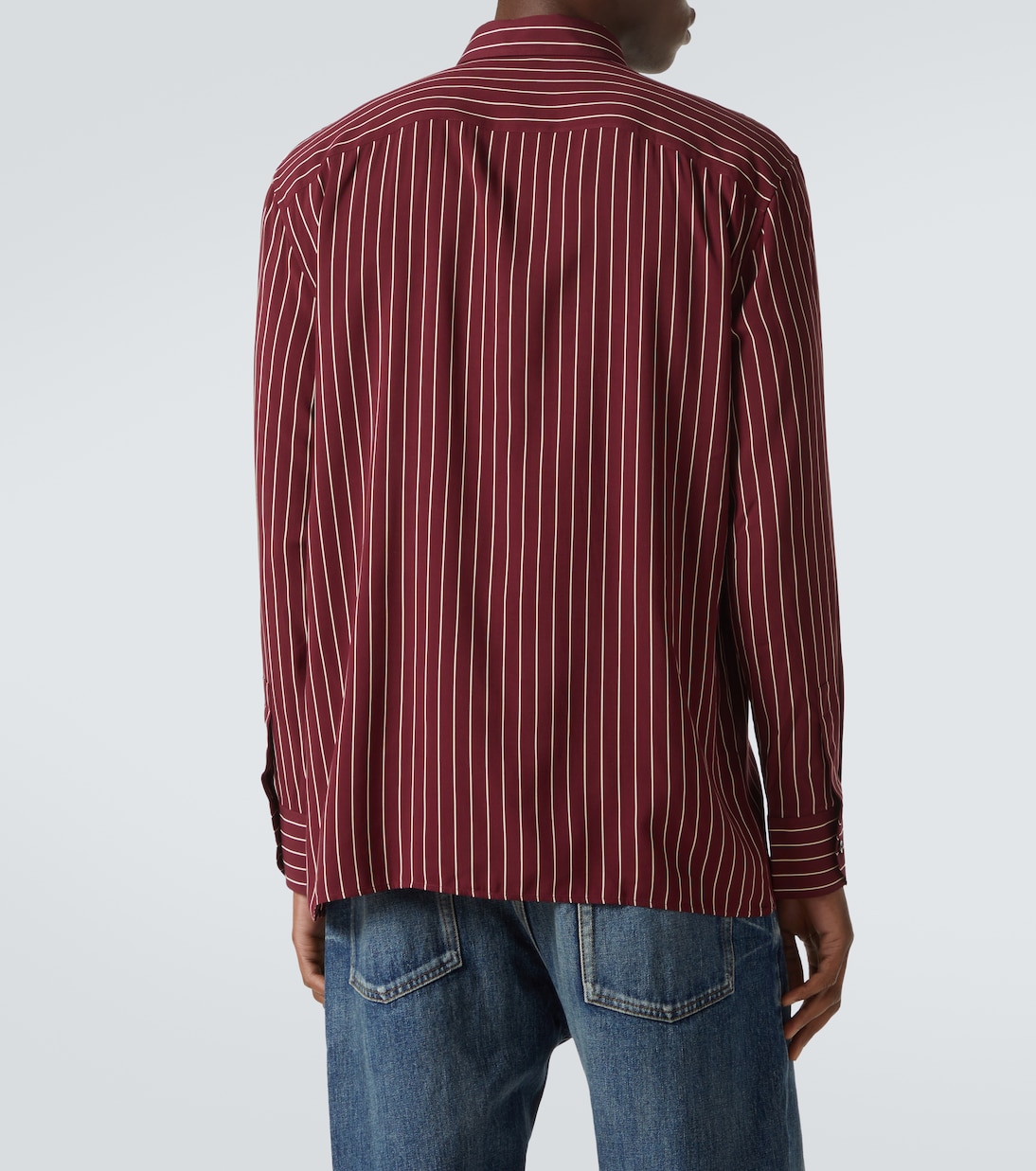 Camicia a righe con fiocco | Saint Laurent