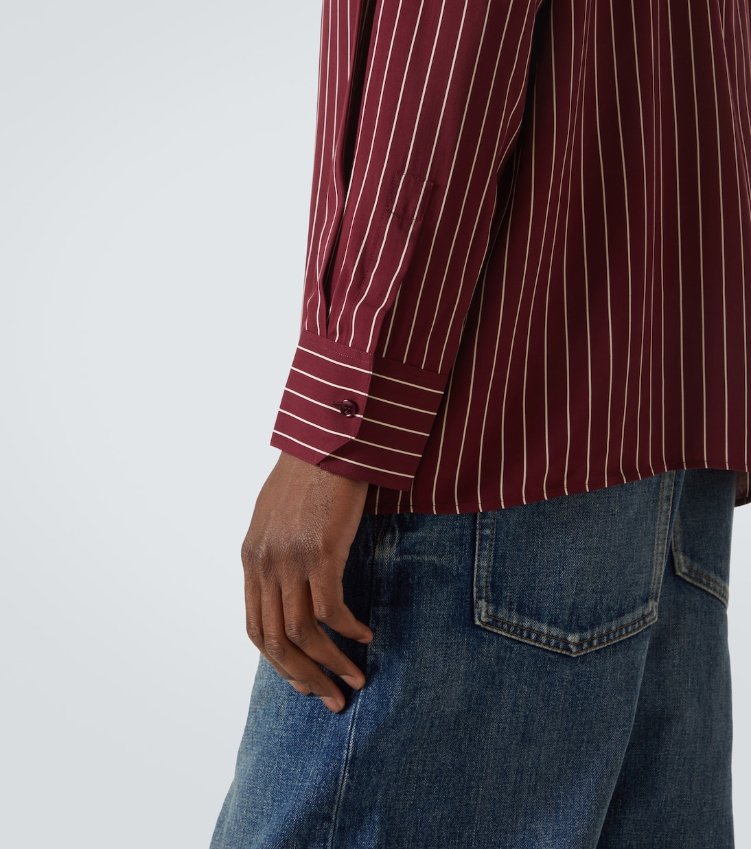 Camicia a righe con fiocco | Saint Laurent