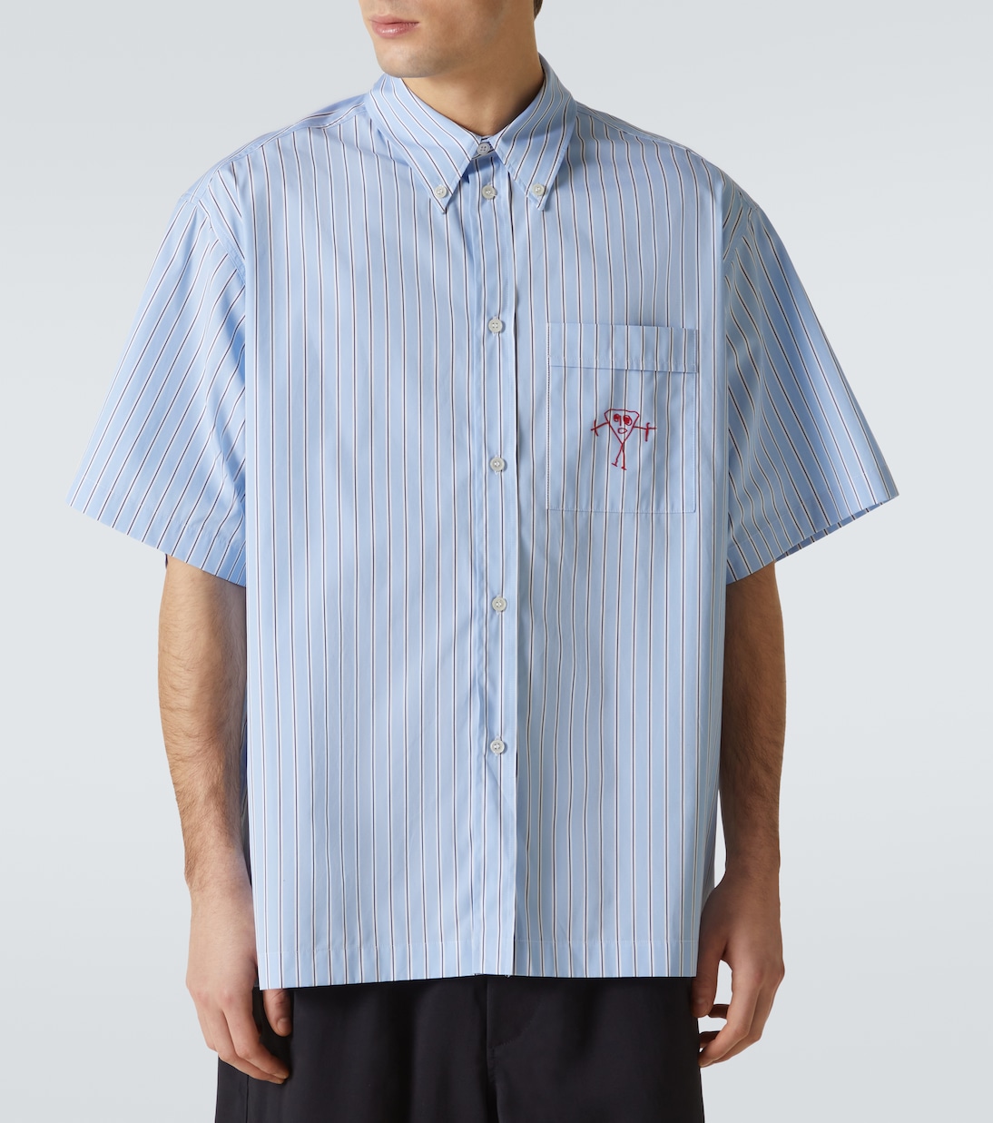 Camisa de popelín de algodón a rayas | Plan C