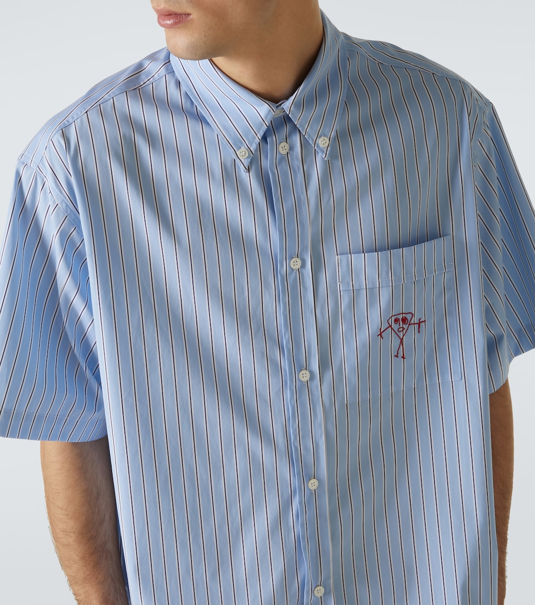 Camisa de popelín de algodón a rayas | Plan C