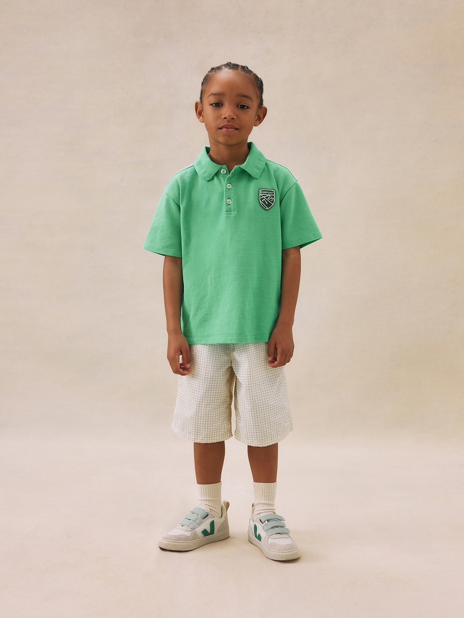 Polo Elian en coton à logo | Bonpoint