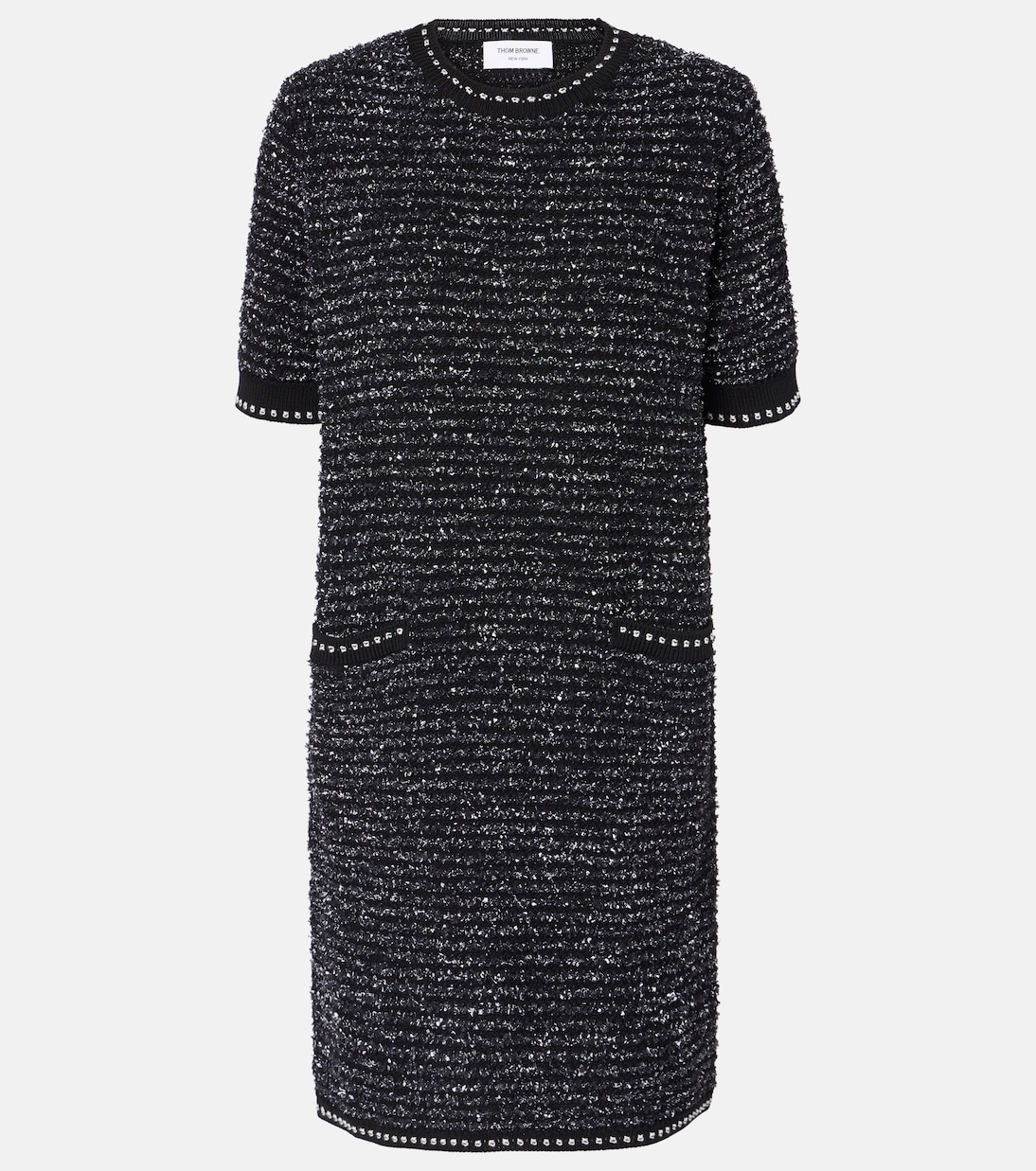 Abito corto in tweed di misto cotone | Thom Browne