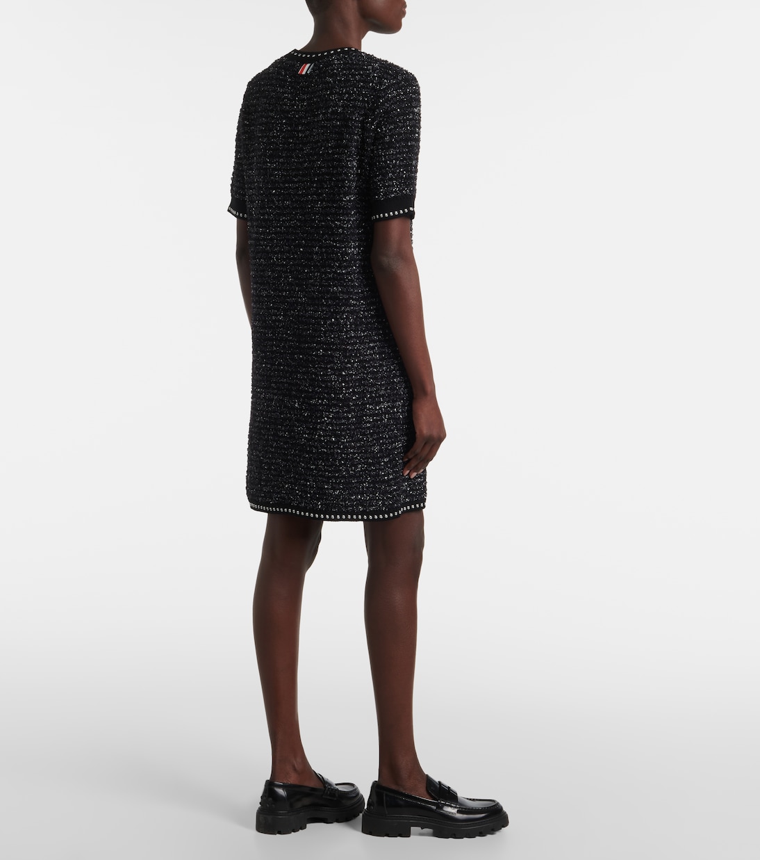 Abito corto in tweed di misto cotone | Thom Browne