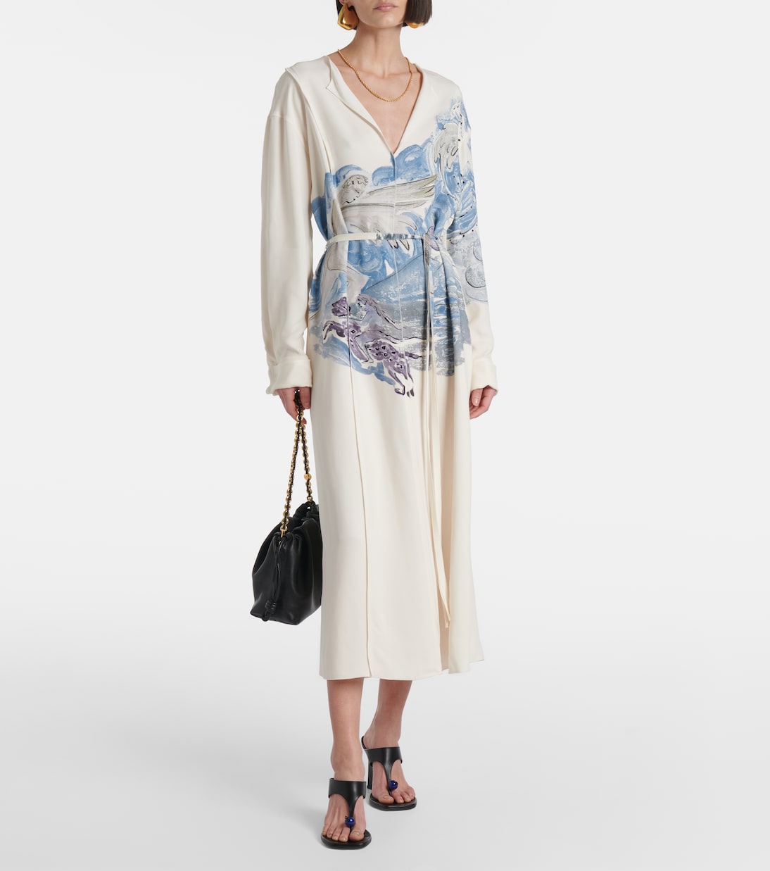 Bedrucktes Midikleid Poppy aus Seide | Altuzarra