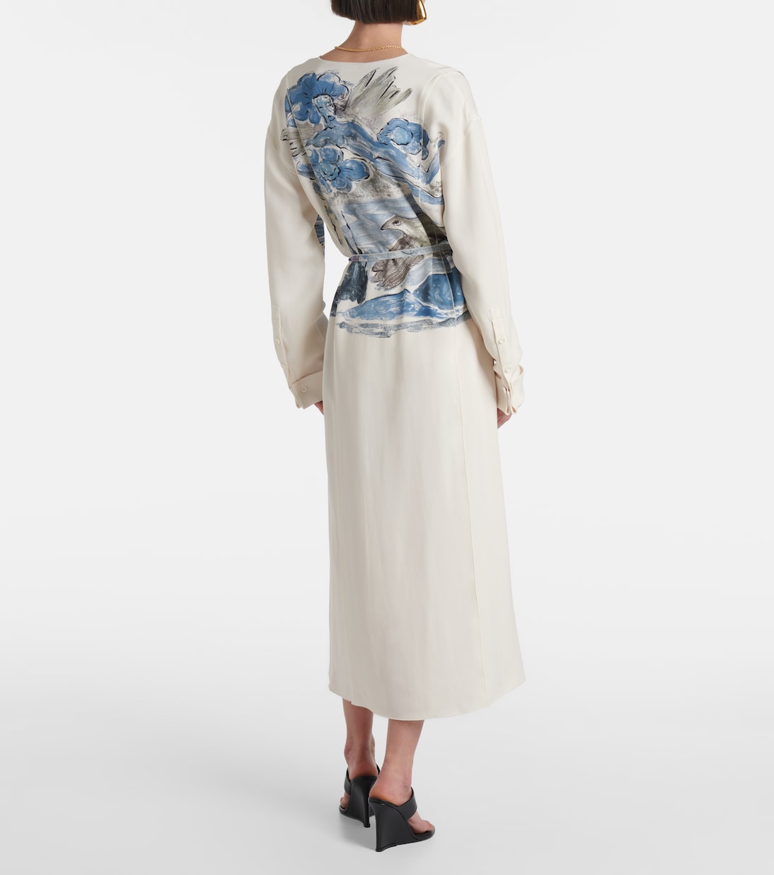 Bedrucktes Midikleid Poppy aus Seide | Altuzarra