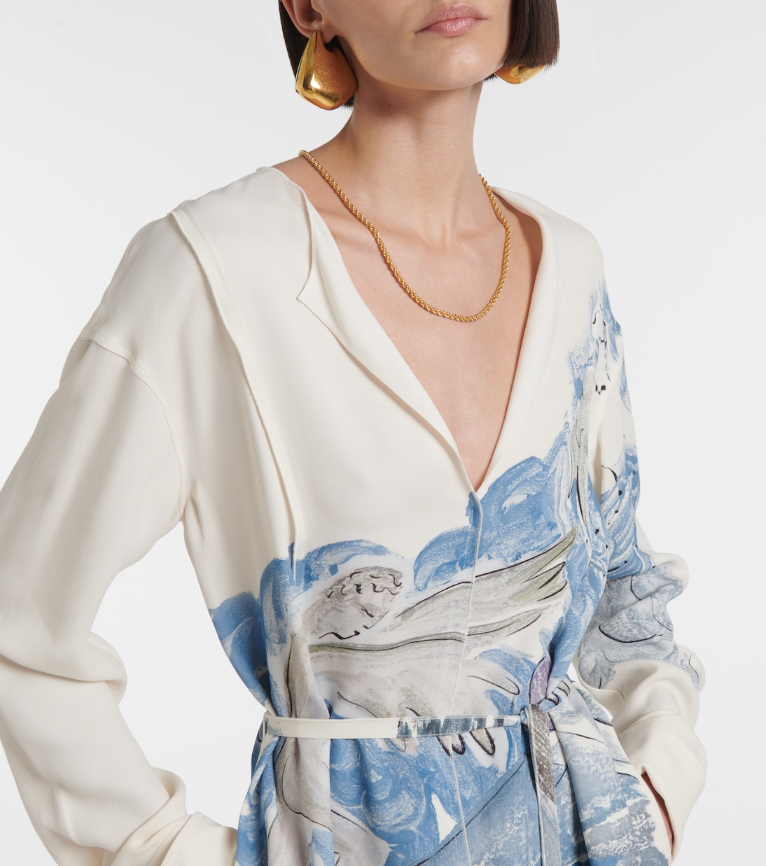 Bedrucktes Midikleid Poppy aus Seide | Altuzarra