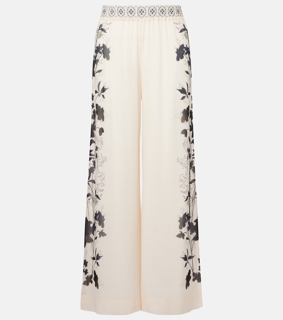Printed silk palazzo pants | La DoubleJ