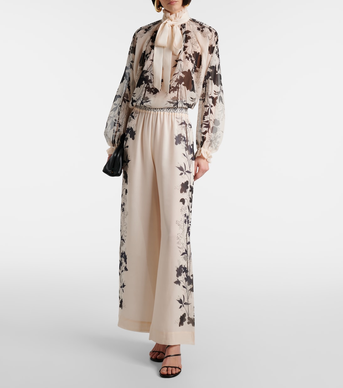 Printed silk palazzo pants | La DoubleJ