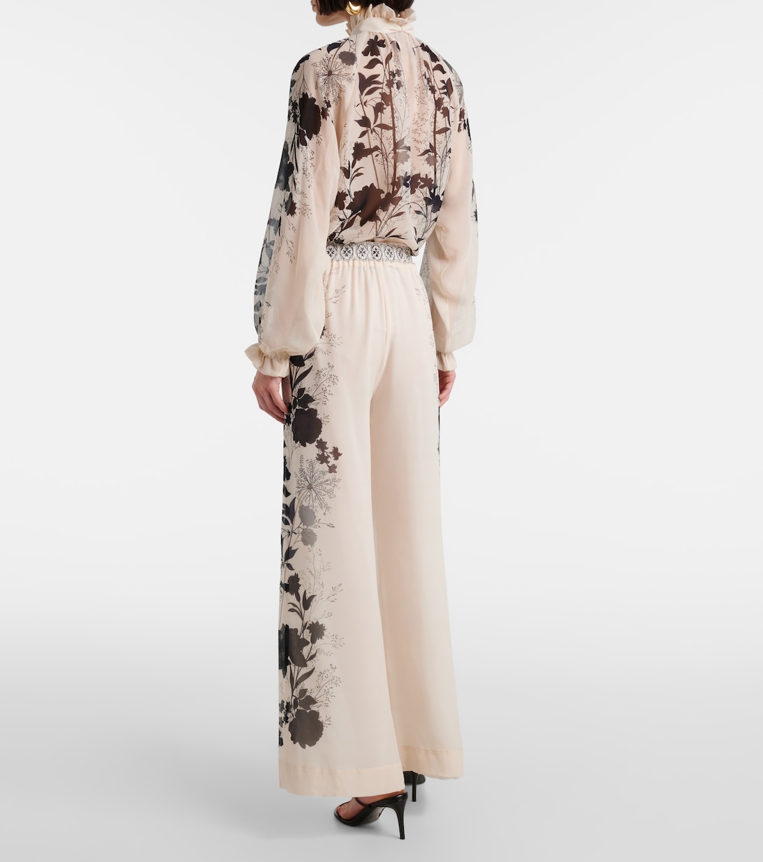 Printed silk palazzo pants | La DoubleJ