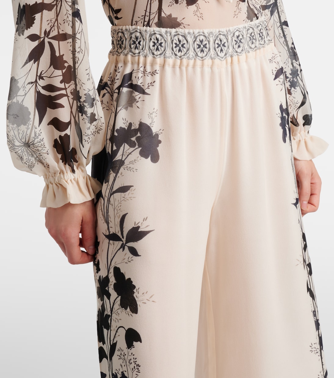 Printed silk palazzo pants | La DoubleJ