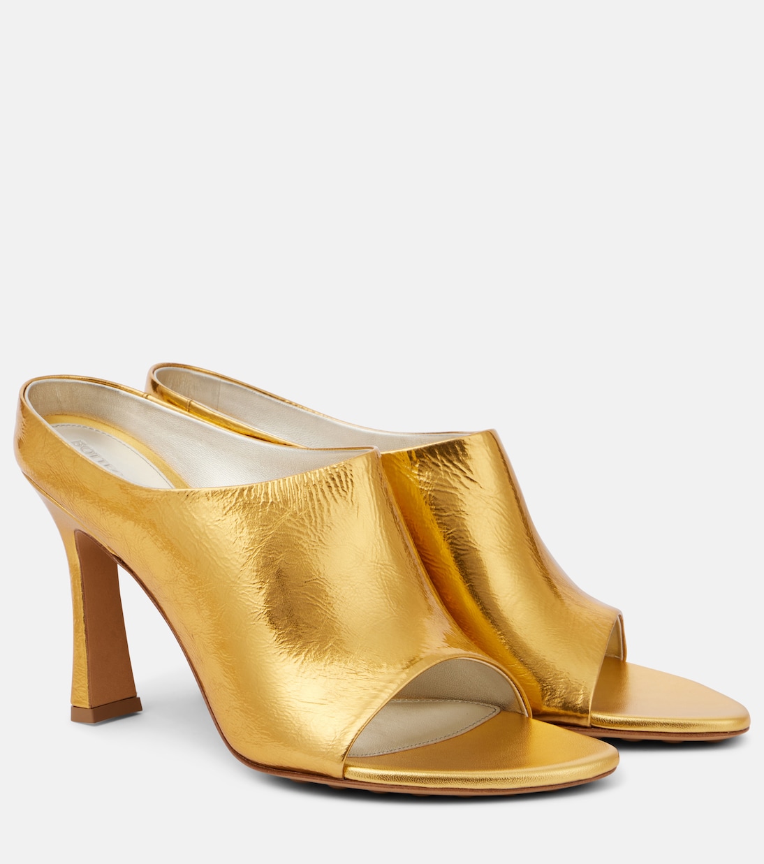 Mules Rana in pelle metallizzata | Bottega Veneta