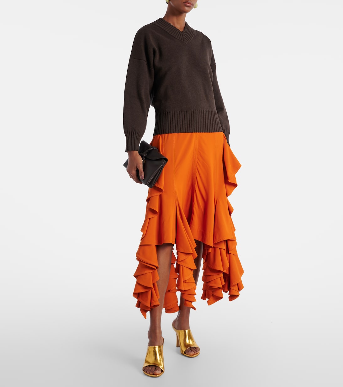 Mules Rana in pelle metallizzata | Bottega Veneta