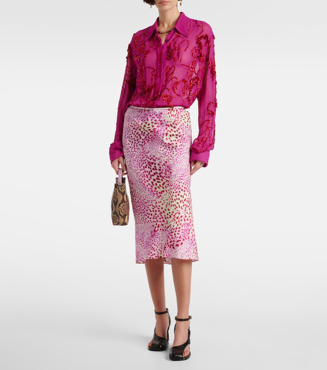 Gonna midi con stampa | Dries Van Noten
