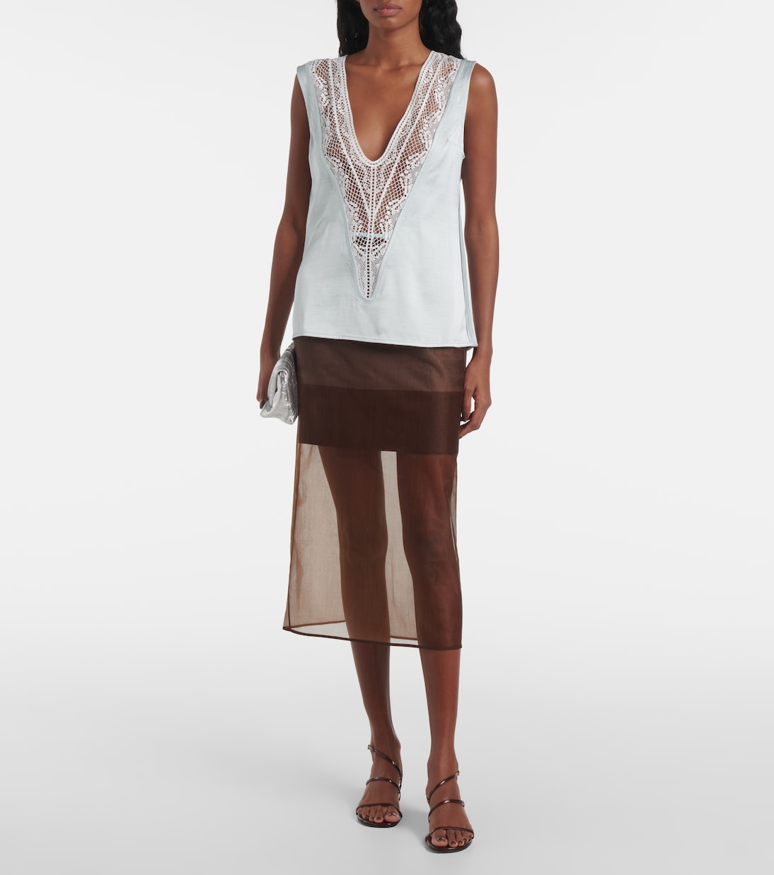 Gonna midi in chiffon | Jacques Wei