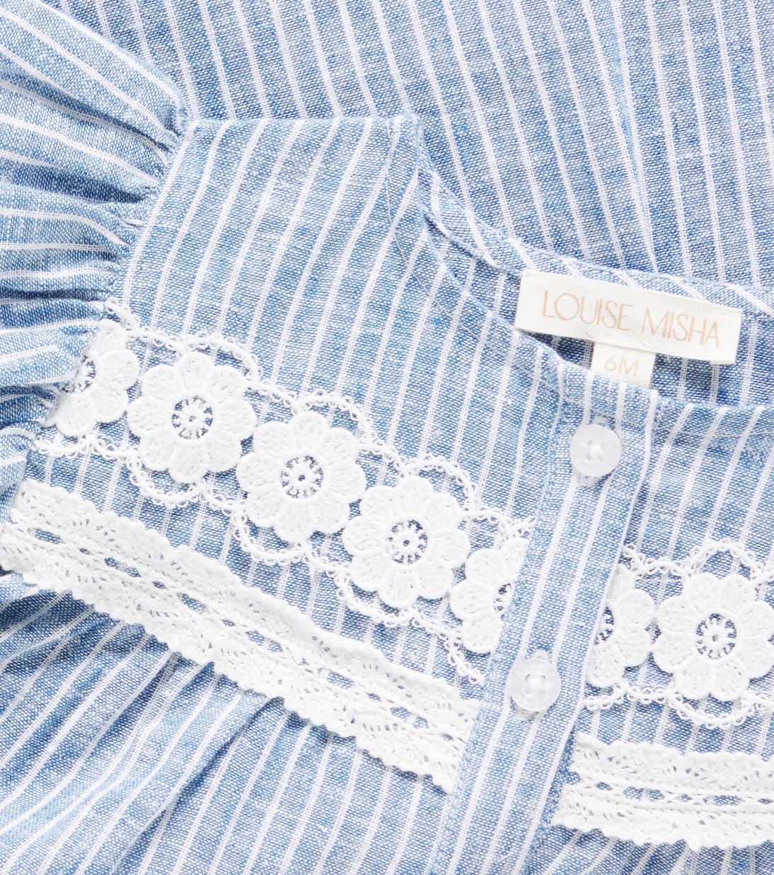 Baby - Abito Morlina in lino e cotone a righe | Louise Misha