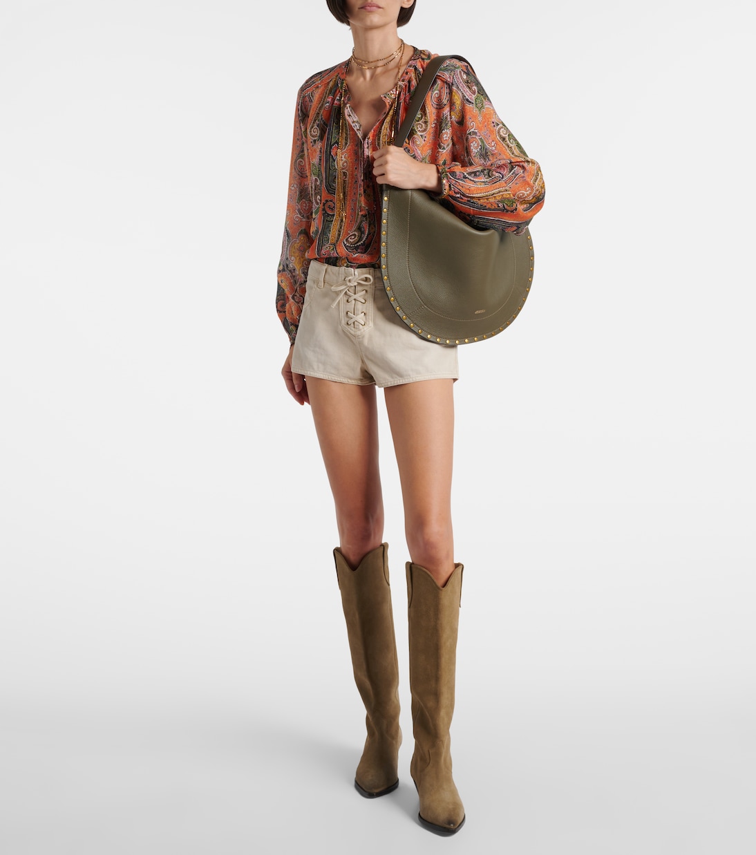 Oskan Large leather shoulder bag | Isabel Marant