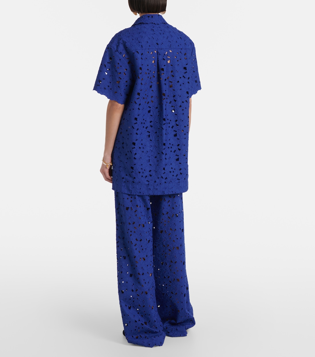 Camicia Zaffre in sangallo di cotone | Rebecca Vallance