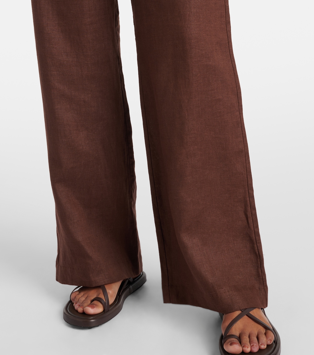 Pantaloni regular Ilride in lino a vita alta | Faithfull