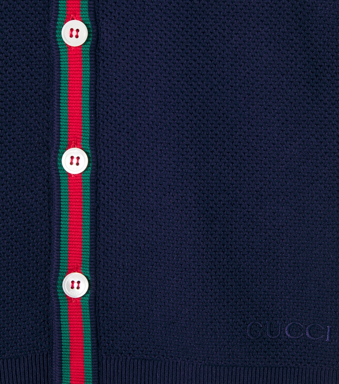Cardigan Web Stripe en coton mélangé | Gucci Kids