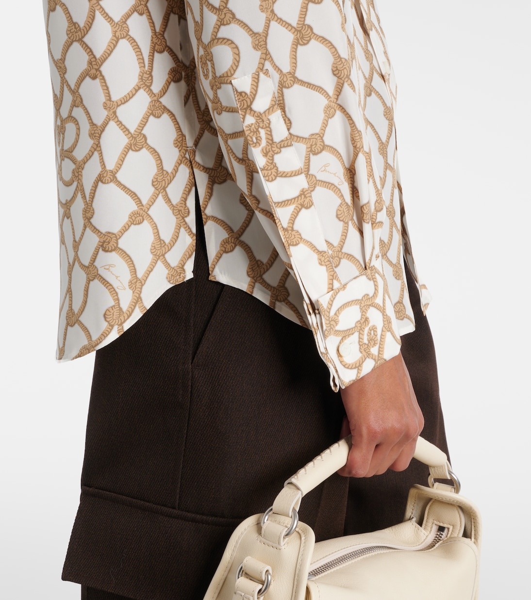 Camicia in seta con stampa | Burberry