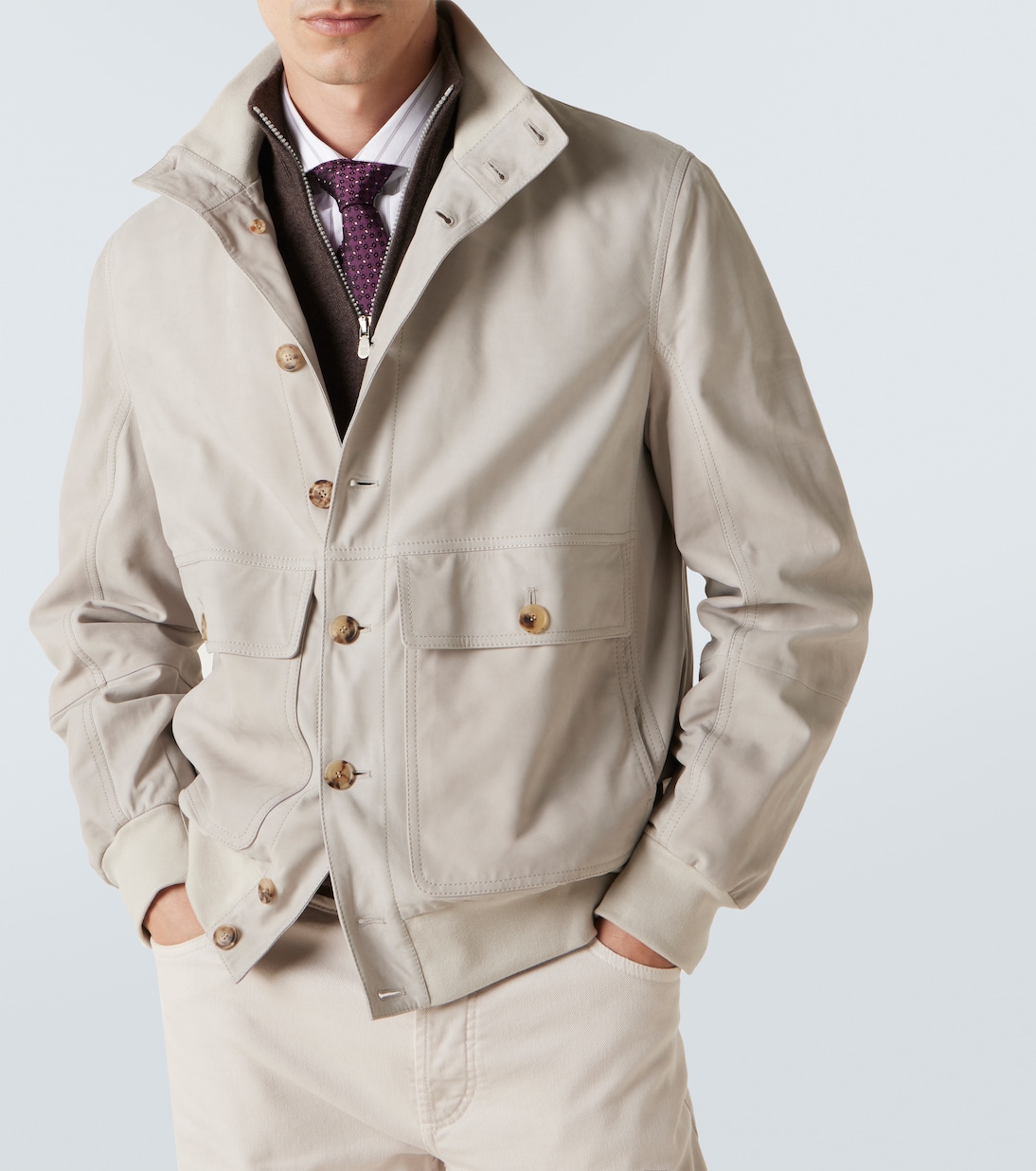 Blouson aus Leder | Brunello Cucinelli