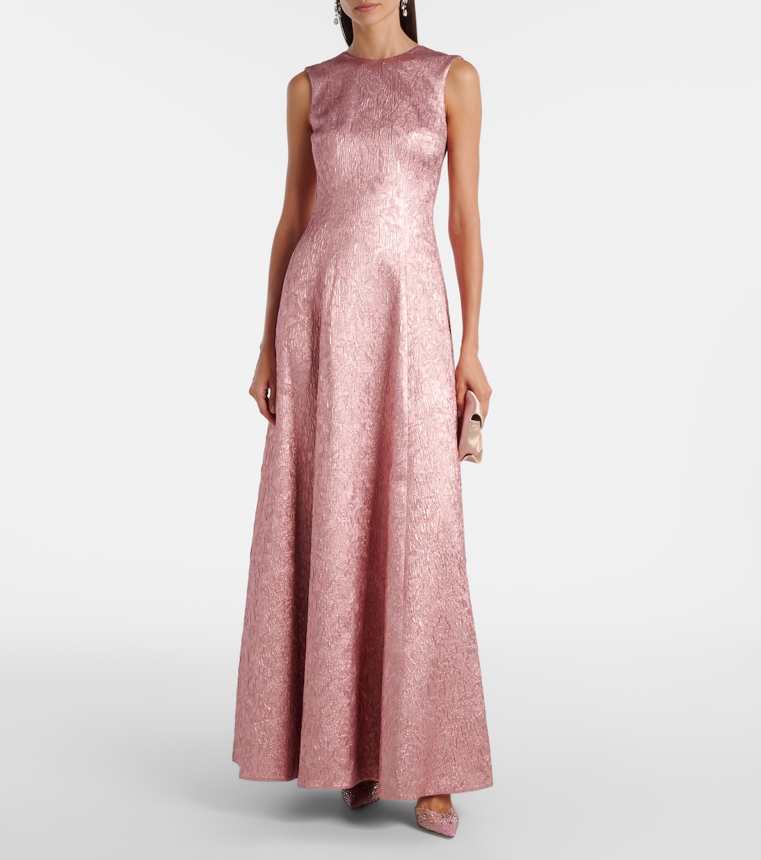 Nodin open-back cloque gown | Emilia Wickstead