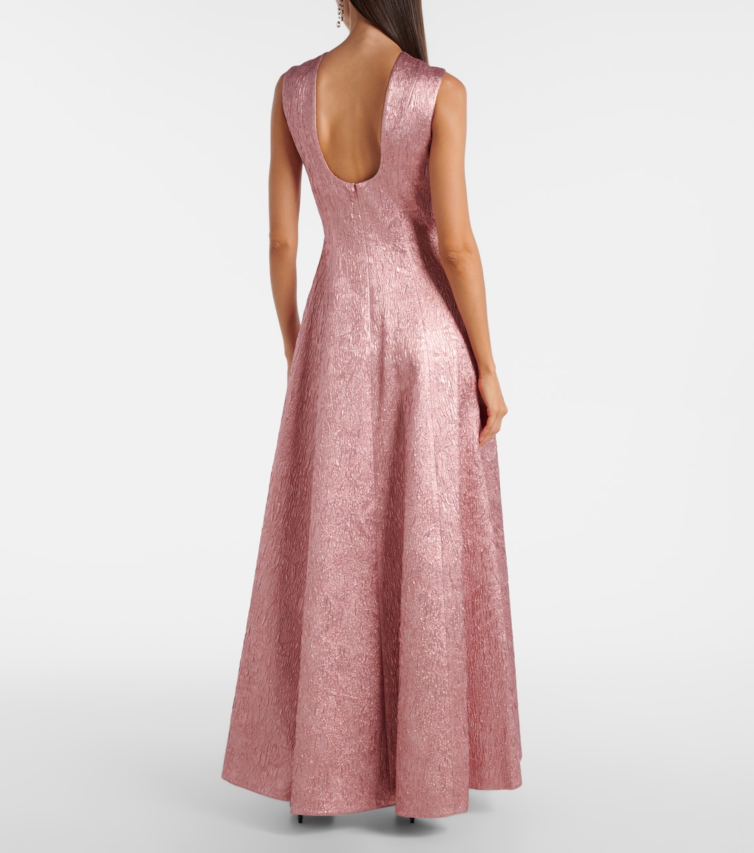 Nodin open-back cloque gown | Emilia Wickstead