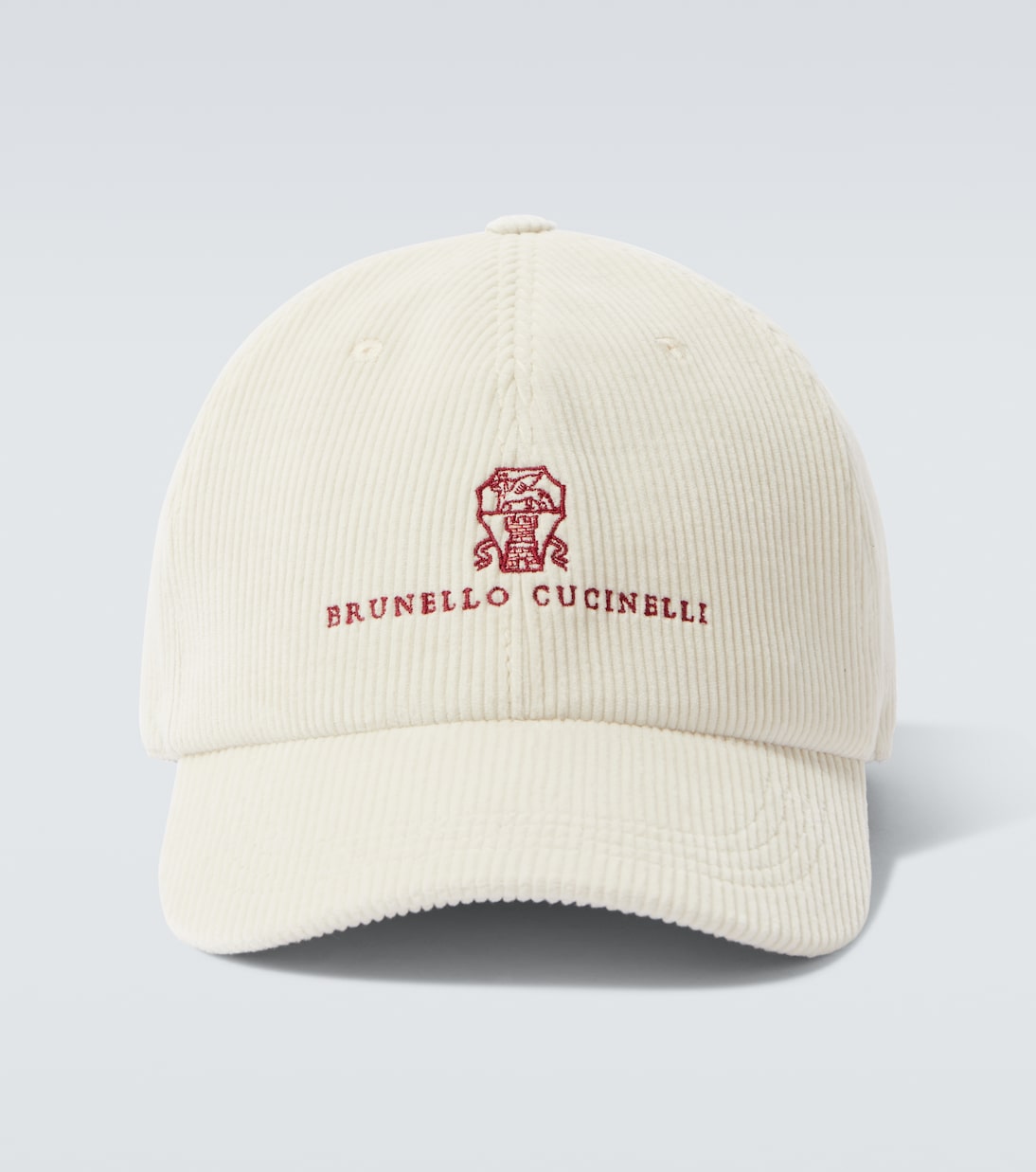 Logo cotton and cashmere corduroy baseball cap | Brunello Cucinelli