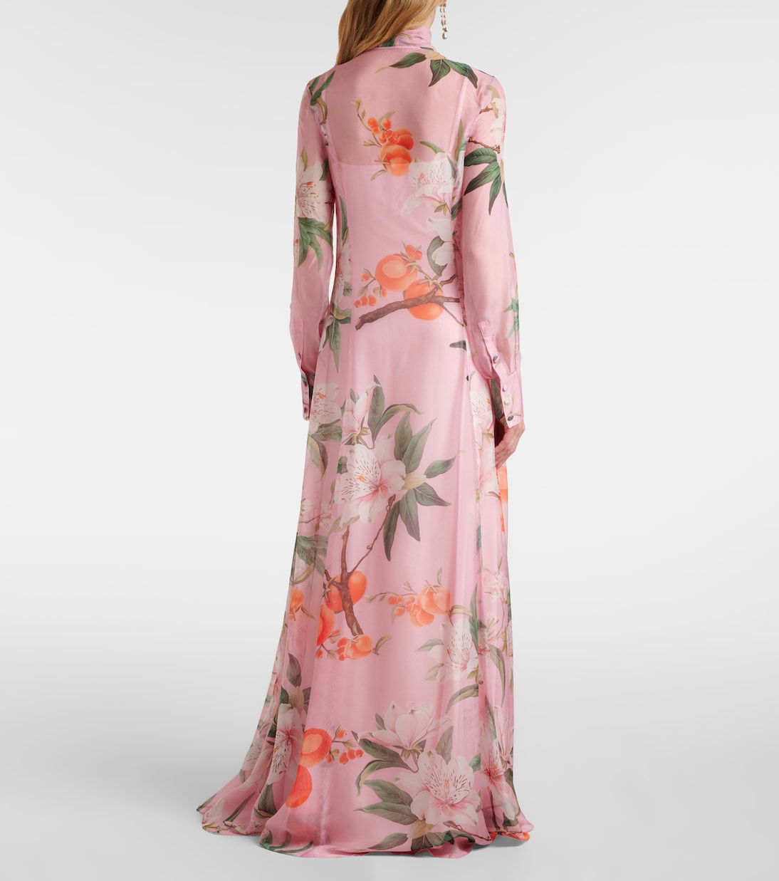 Abito lungo Lilith in chiffon | Leo Lin